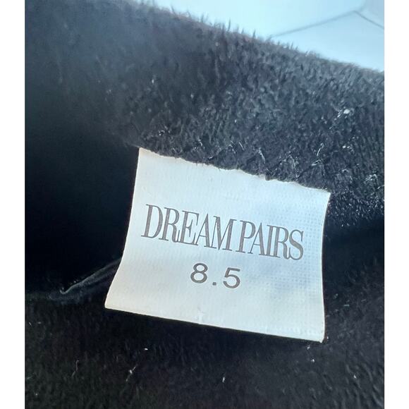 NWOT DREAM PAIRS Black Vegan Suede Thigh High Over the Knee Chunky Heel Boot 8.5 - Picture 8 of 9